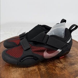 Nike Shoes Mens 6.5 Superrep Cycle Black Metallic Silver Hyper Crimson Bike